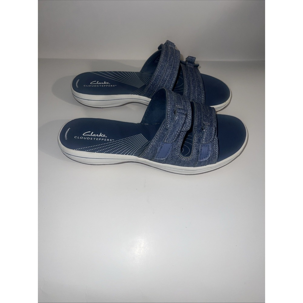 Clarks Sandals Women's Blue Size 9 Cloudsteppers CushionSoft Lightweight - Picture 2 of 6